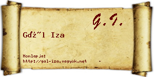 Gál Iza névjegykártya