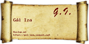 Gál Iza névjegykártya